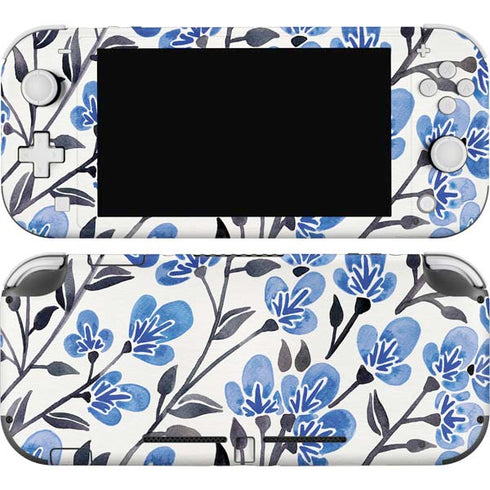 Cat Coq Blue Cherry Blossoms Nintendo Switch Lite Skin
